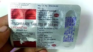 Lipicard160 tabletFenofibrate 160 Mg tabletLipicard 160 tablet uses amp Side effect in Hindi [upl. by Koziarz255]