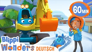 Blippi Deutsch  Schneebagger  Abenteuer und Videos für Kinder [upl. by Jb399]