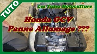 Tondeuse Honda GCV  Diagnostic panne allumage  bougie  bobine  contacteur [upl. by Hattie]