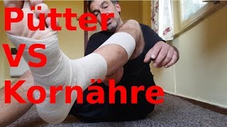 Pütter vs Kornähre  Joggen mit Kompressionsverband Pflege [upl. by Ahsit]