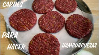 Cómo Preparar Carne Para Hamburguesas 🍔 [upl. by Gibb]