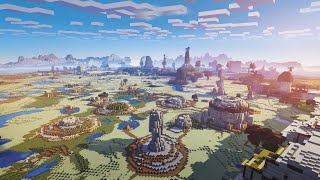 Minecraft Mega Flat Build Leveling a Massive Area [upl. by Kleiman548]