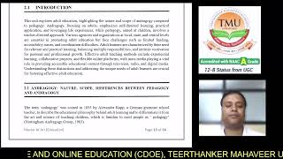 Unit 2 Pedagogy Vs Andragogy [upl. by Llehsram]