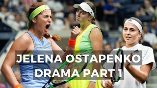 Jelena Ostapenko SAVAGE TENNIS DRAMA Crazy amp Funny Highlights Part 1 [upl. by Goldsmith542]