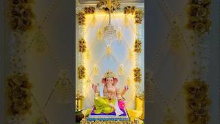 Ganapati decoration ideas  Ganapati decoration ideas for home  Ganesha decoration [upl. by Imeka]