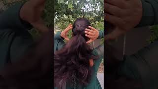 Pony hairstylecollege hairstyleHairstylesviralSimple Hairstyleyt shorts [upl. by Daraj]