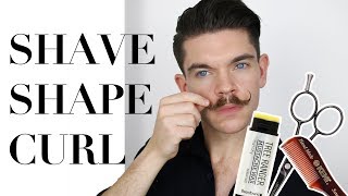 Handlebar Moustache Tutorial  Shaving and Styling How To 👨🏻 [upl. by Silra]