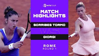 Sara Sorribes Tormo vs Camila Giorgi  2021 Rome Round 1  WTA Match Highlights [upl. by Eiser]