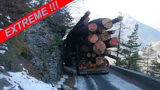 LE FILM quotDESCENTE EXTREME ⚠️ VOLVO FH12 sur la glace vive au col de la Coche 2372 m [upl. by Chastity832]