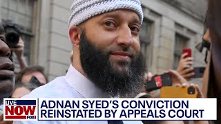 Serial suspect Adnan Syeds conviction reinstated Will he go back to jail  LiveNOW from FOX [upl. by Nyladnohr107]