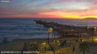 Pismo Beach Pier Sunset Recap  805 Webcams [upl. by Aisile945]