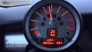 Mini Cooper S 0100 kmh acceleration [upl. by Karia779]