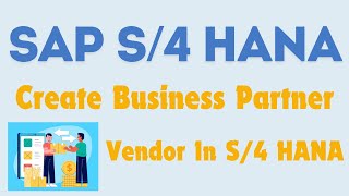 How To Create Business Partner in S4 HANA  Create Vendor Master Data in S4 HANA  SAP Fiori [upl. by Roselin]