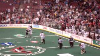 Boston Blazers and Philadelphia Wings team brawl from 32710 game [upl. by Grosz634]