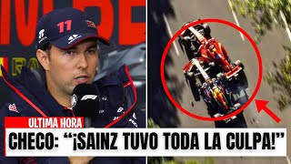 FORMULA 1 HOY ¡SAINZ CHOCÓ INTENCIONALMENTE A CHECO PÉREZ [upl. by Grosberg929]