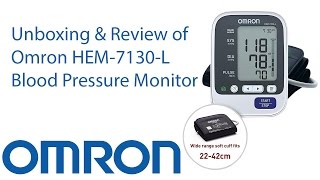 Omron HEM7130L Blood Pressure Monitor Unboxing amp Review [upl. by Alleb796]