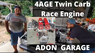 Toyota KE70 4AGE Twin Carbs Race motor by Adon Garage ENGLISH SUBTITLE [upl. by Shepherd641]