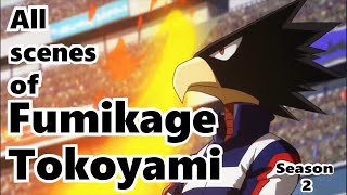 All Scenes of Tokoyami Fumikage Dark Shadow Season 2 BNHA [upl. by Nnairak]