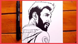 Cómo dibujar a Lionel Messi [upl. by Ylagam]