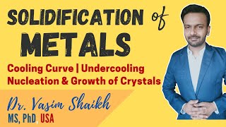 Solidification of Metals  Cooling Curve  Undercooling  Nucleation amp Growth of Crystals [upl. by Ffirahs816]