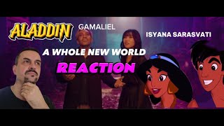 Gamaliél Isyana Sarasvati  A Whole New World From AladdinOfficial REACTION [upl. by Assenad]