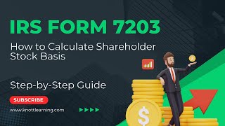 How to Complete IRS Form 7203  S Corporation Shareholder Basis [upl. by Litnahs]