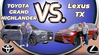 Toyota Grand Highlander VS Lexus TX comparison  Battle of the big boys [upl. by Michiko]