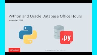 Python and cxOracle [upl. by Granniah]