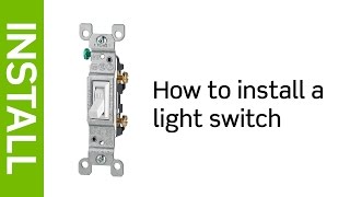 How to Install a Light Switch  Leviton [upl. by Atelra584]