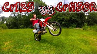 Cr125 VS Crf150R Whats Faster [upl. by Stoecker]