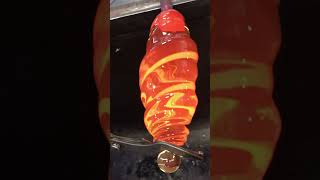 Glassblowing making a cylindrical gift glassblowing glasssculpture glass glassart [upl. by Notnert]