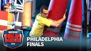 Joe Moravsky at the Philadelphia Finals  American Ninja Warrior 2016 [upl. by Aicsile]