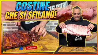 Ricetta Barbecue Costine che si stacca dallosso  Ribs BBQ a Pellet Grigliare Duro [upl. by Ralat]