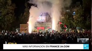 Celebraciones y marchas en apoyo a Hamás y a la causa palestina en países árabes [upl. by Odlanyer]