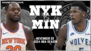 New York Knicks vs Minnesota Timberwolves Full Game Highlights  Nov 20  2024 NBA Season [upl. by Markman905]