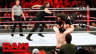 Seth Rollins amp Dean Ambrose vs Cesaro amp Sheamus  Raw Tag Team Titles Match Raw Oct 16 2017 [upl. by Nah863]