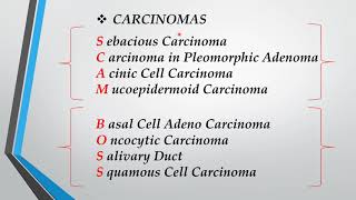 CLASSIFICATION OF SALIVARY GLAND TUMORS [upl. by Annoyk]