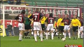 Contra gol in 200102 UEFA Cup Milan  Borussia Dortmund [upl. by Selrahc619]