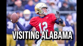 NOTRE DAME TRANSFER QUARTERBACK TYLER BUCHNER TO VISIT ALABAMA cfbnews [upl. by Ecirtal]