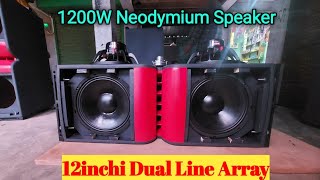 12inchi Dual DJ Line Array Speaker Fitting and Testing💖 [upl. by Ahsiekar]