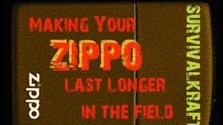 How to Make Your Zippo Lighter Work Longer in the Field Ranger Bands Flints and Wicks [upl. by Dori]