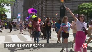 Pride in the CLE march in downtown Cleveland Moments from the 2024 event as Pride Month begins [upl. by Liatris]