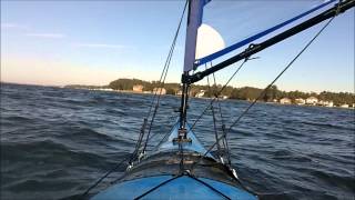 Wilderness Systems Cape Horn 170 with 1 meter Falcon Sail kit [upl. by Eymaj]