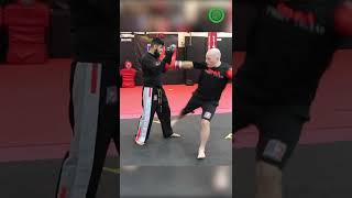 Fast Karate Striking  Blitz into Sweep and Hook Kick with Jamie Goulding [upl. by Aidnic117]