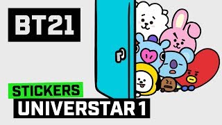 BT21 Animated Stickers  UNIVERSTAR 1 [upl. by Aihsirt339]