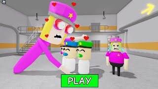 SECRET UPDATE  POLICE WOMEN FALL IN LOVE WITH POLICE BABIES SCARY OBBY roblox [upl. by Minsat]