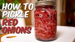 How to Make Homemade PICKLED RED ONIONS  Dad Bod Basics [upl. by Elleb588]