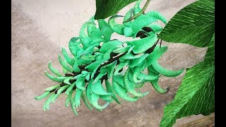 ABC TV  How To Make Jade Vine Paper Flower From Crepe Paper  Craft Tutorial [upl. by Iorgo]