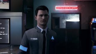 Connor spills Hanks drink  Bar scene  Funny  Detroit Become Human™ [upl. by Irehc]