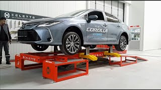 Smart Rhone frame machine with Toyota Corolla Hybrid loaded for smart repair process by Celette [upl. by Jarrett]